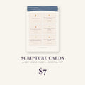Scripture Affirmation Cards for Anxious Evenings | 52 Printable KJV Verse Cards (Digital PDF)